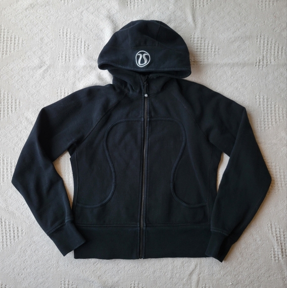 Lululemon Black Athletic Comfy Everyday Casual Zip Up Hooded Sweater - Picture 2 of 11